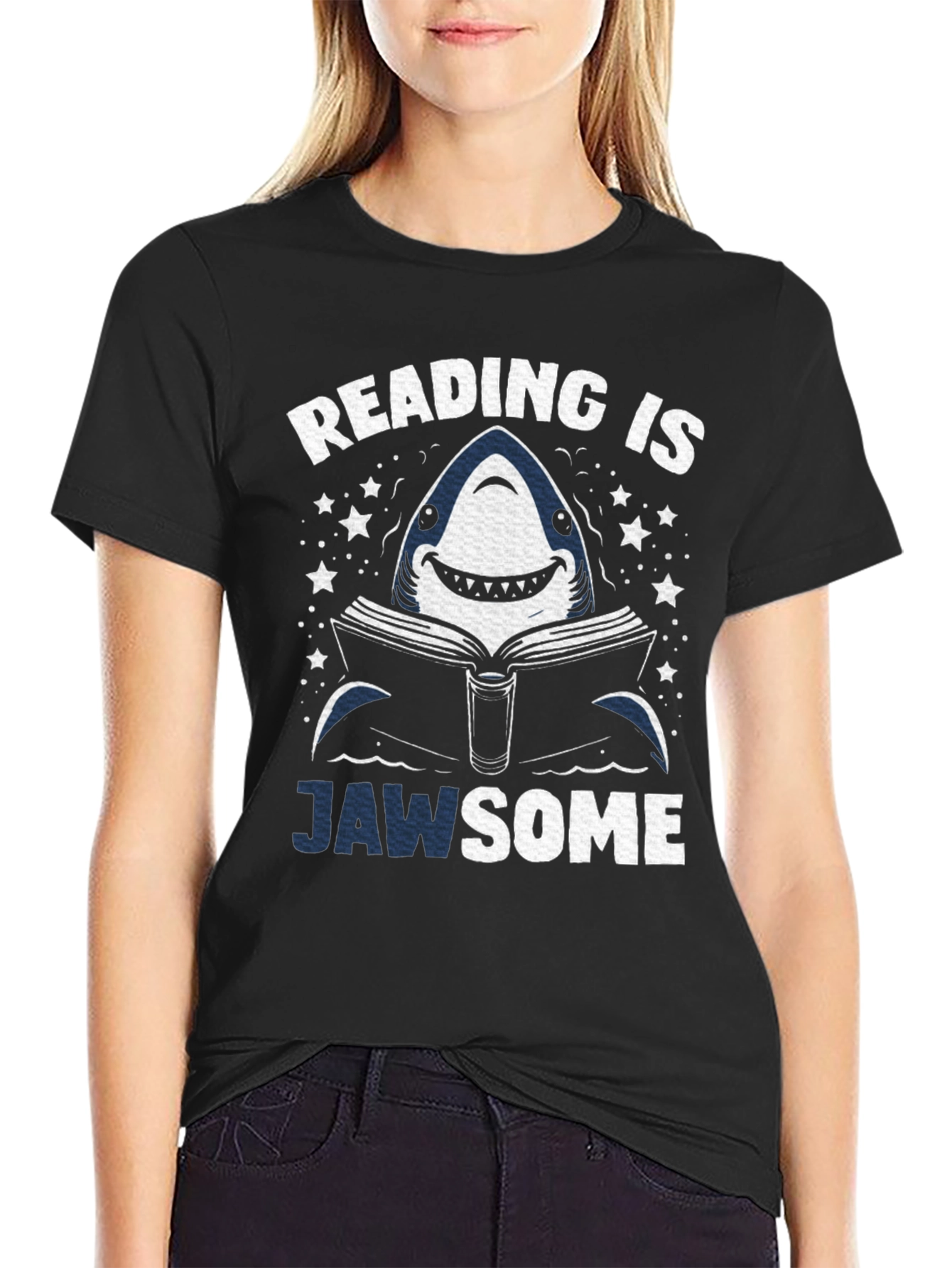 Reading is Jawsome Shark Graphic Tee