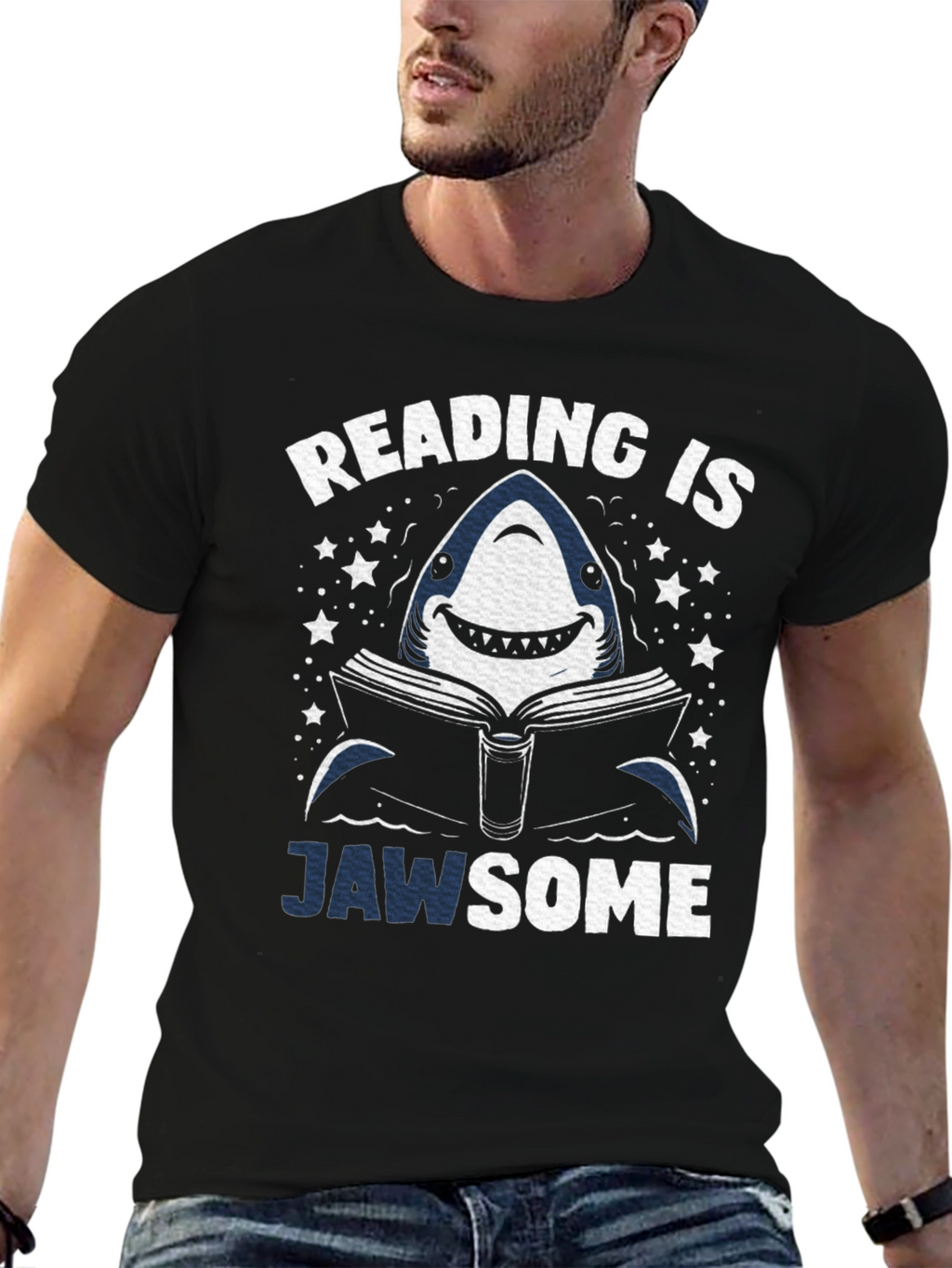 Reading is Jawsome Shark Graphic Tee