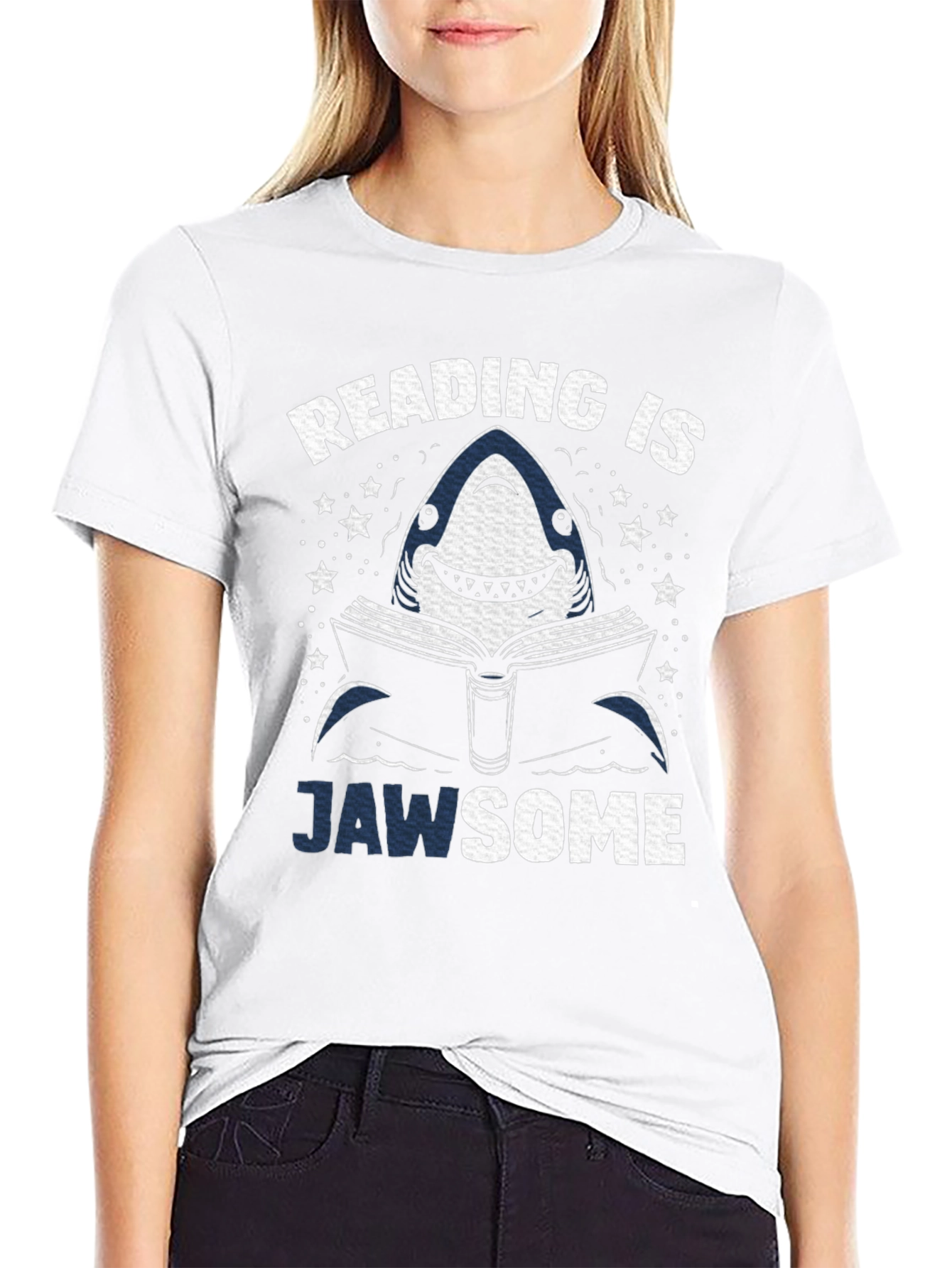 Reading is Jawsome Shark Graphic Tee