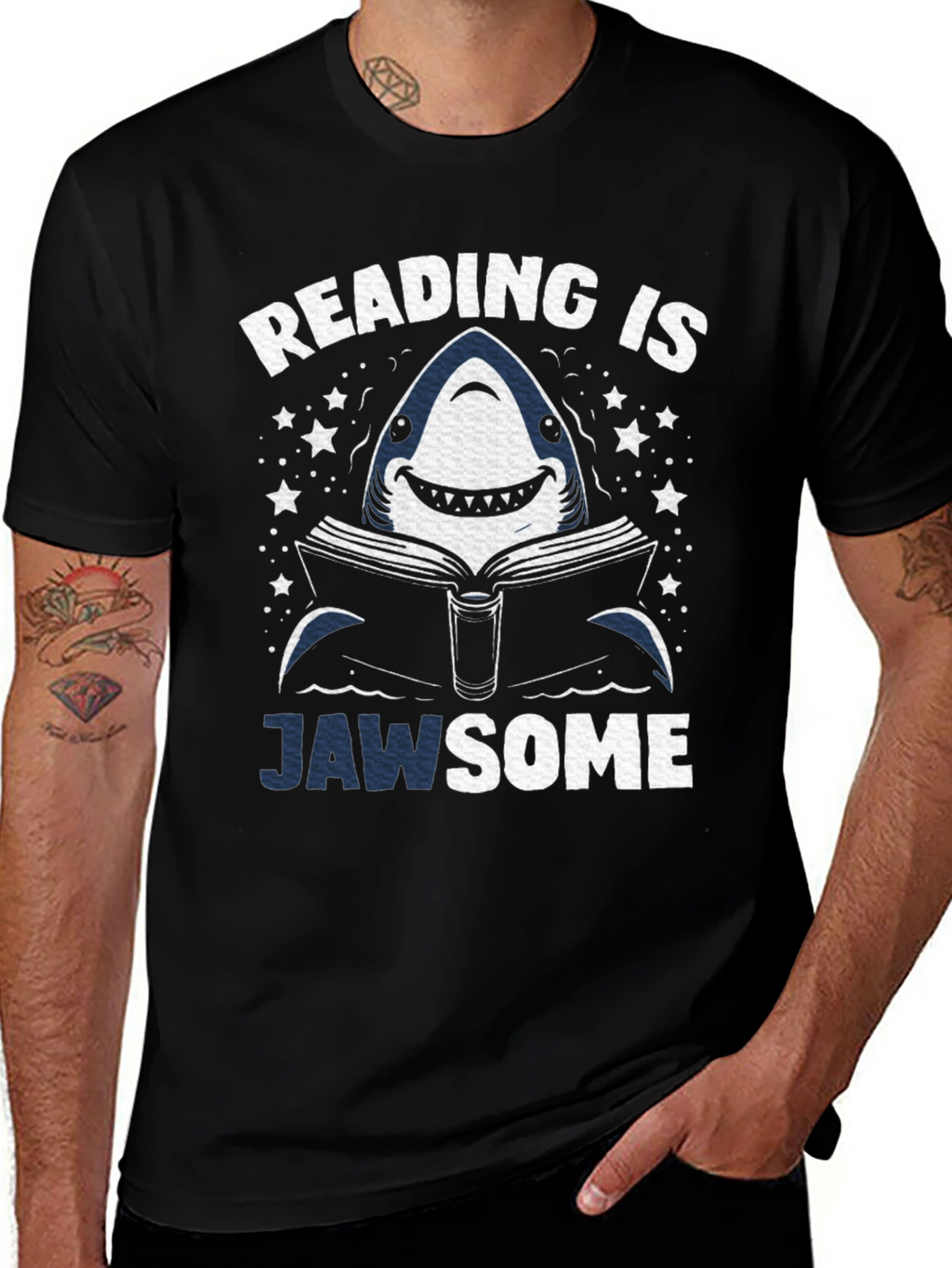 Reading is Jawsome Shark Graphic Tee