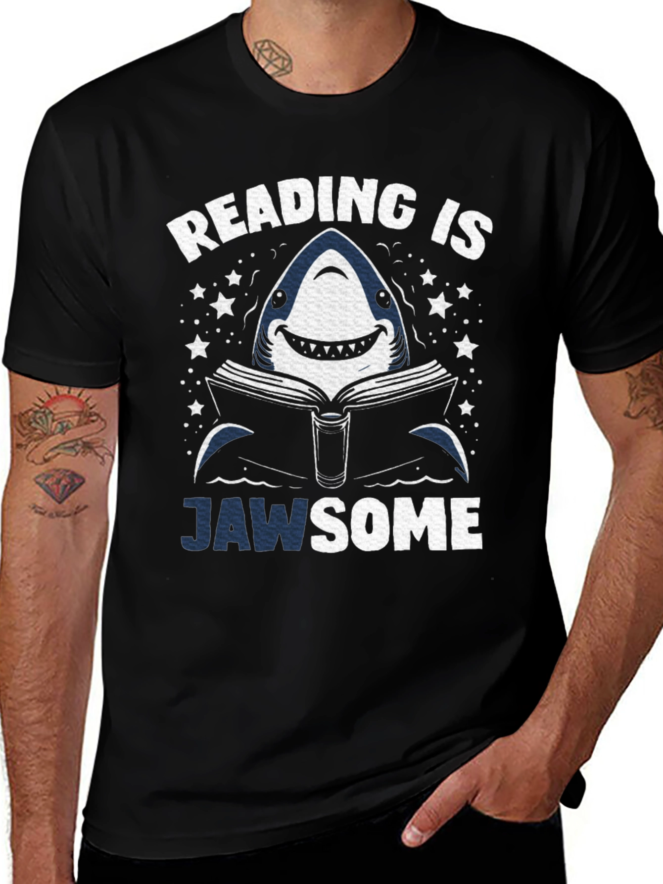 Reading is Jawsome Shark Graphic Tee