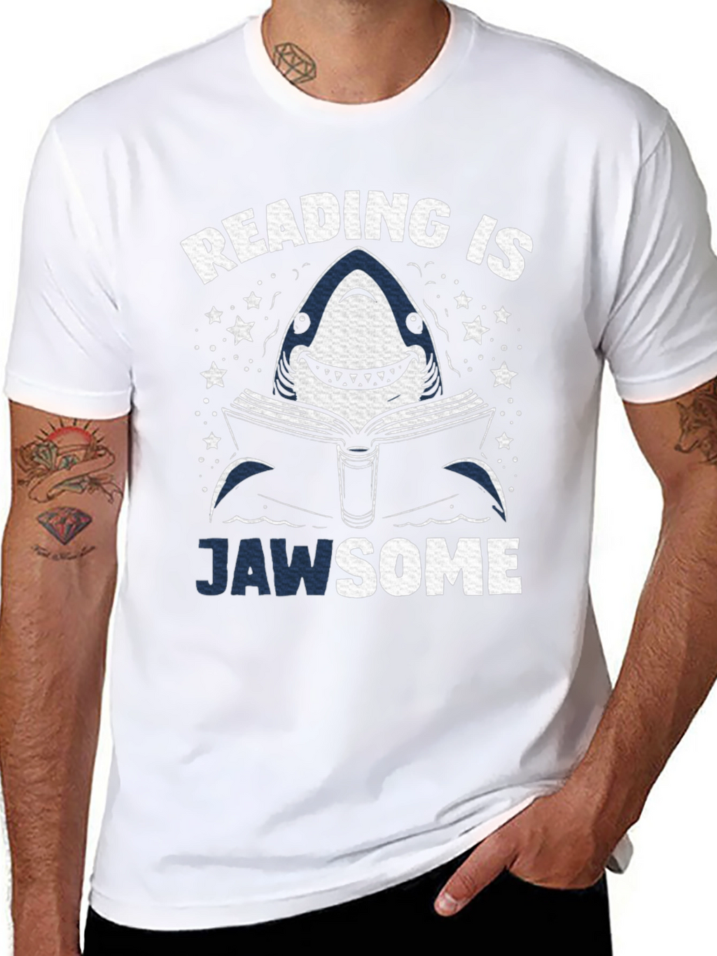 Reading is Jawsome Shark Graphic Tee