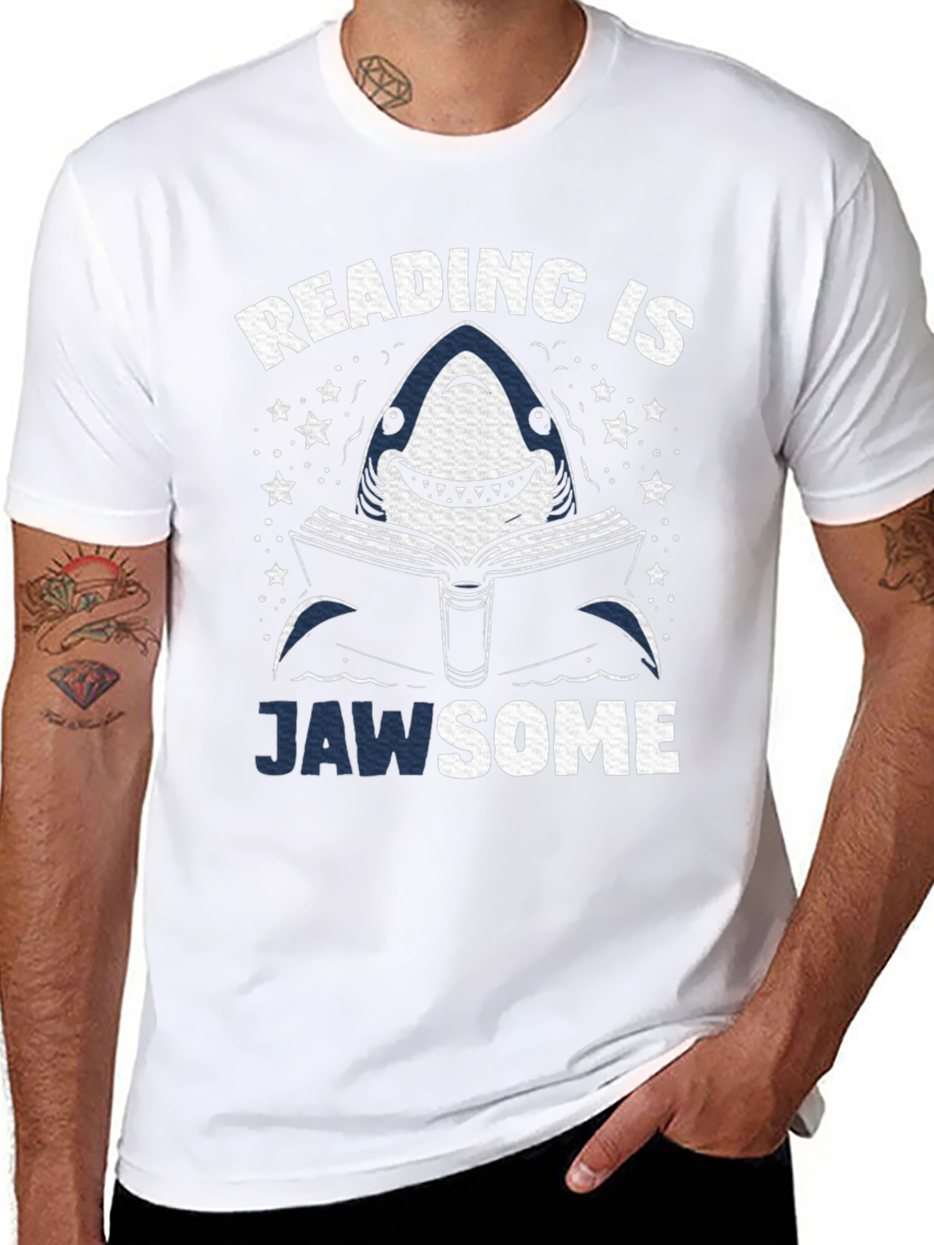 Reading is Jawsome Shark Graphic Tee