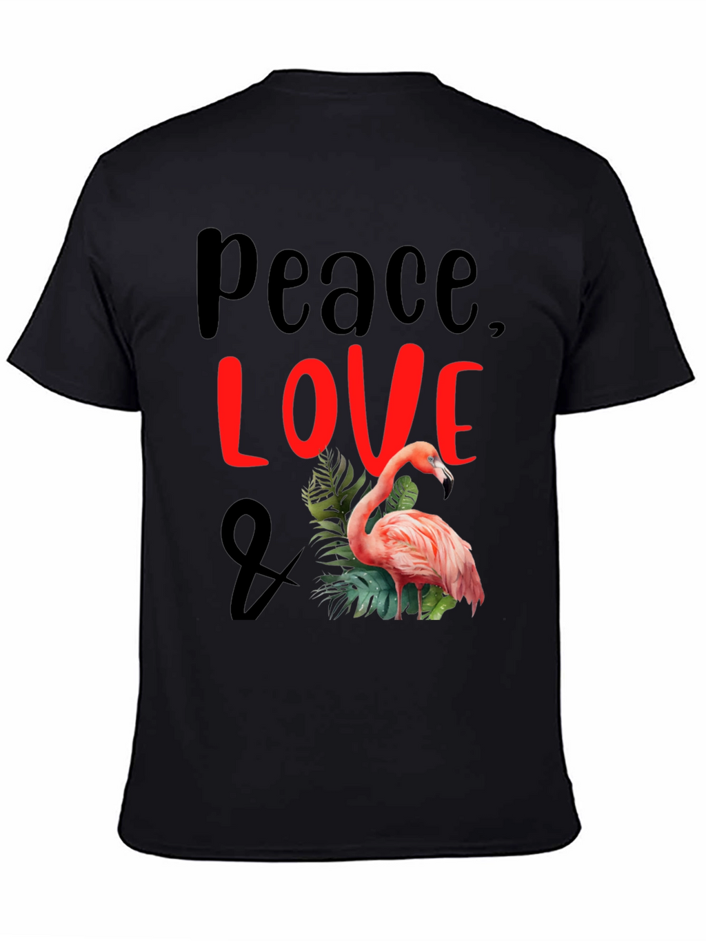 Peace Love Flamingo Graphic T-Shirt