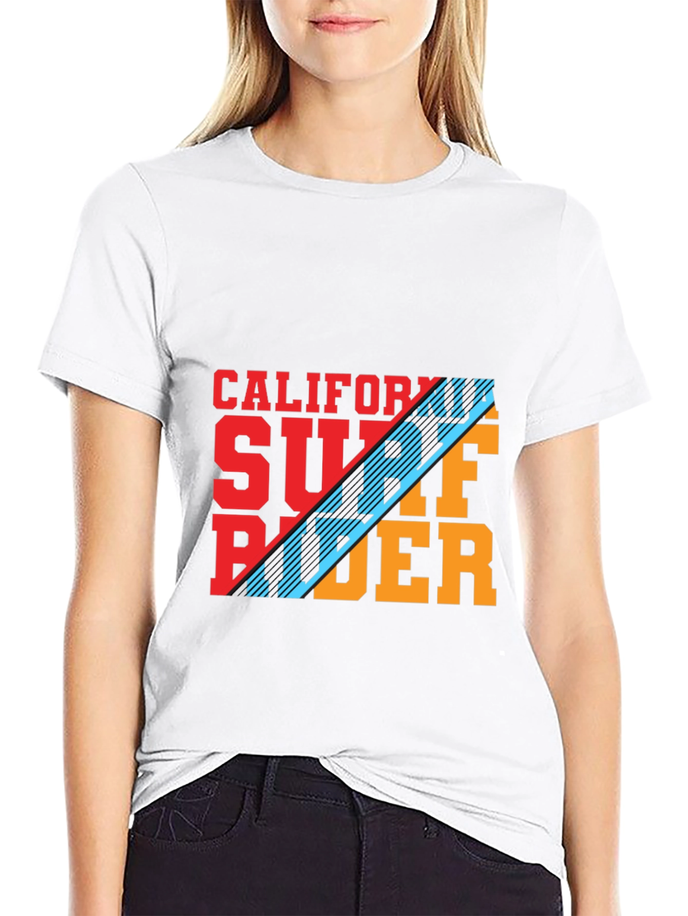 California Surf Rider Graphic Tee - Trendy Casual Style