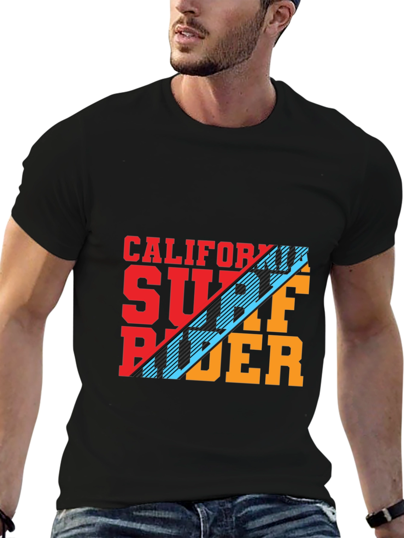 California Surf Rider Graphic Tee - Trendy Casual Style