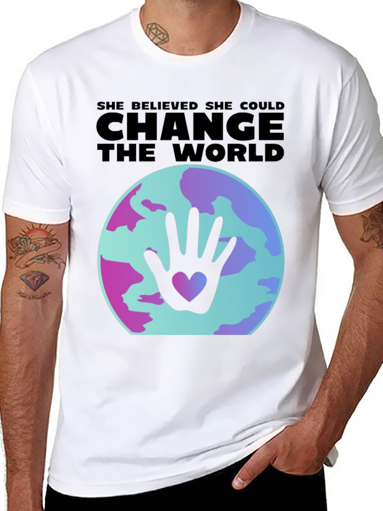 She Believed Change Could World Graphic Tee