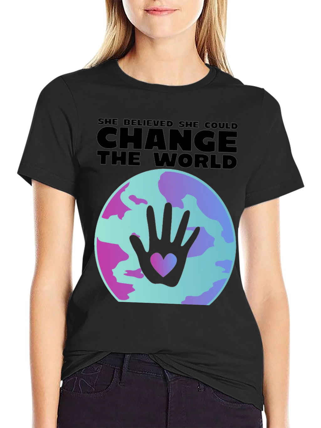 She Believed Change Could World Graphic Tee