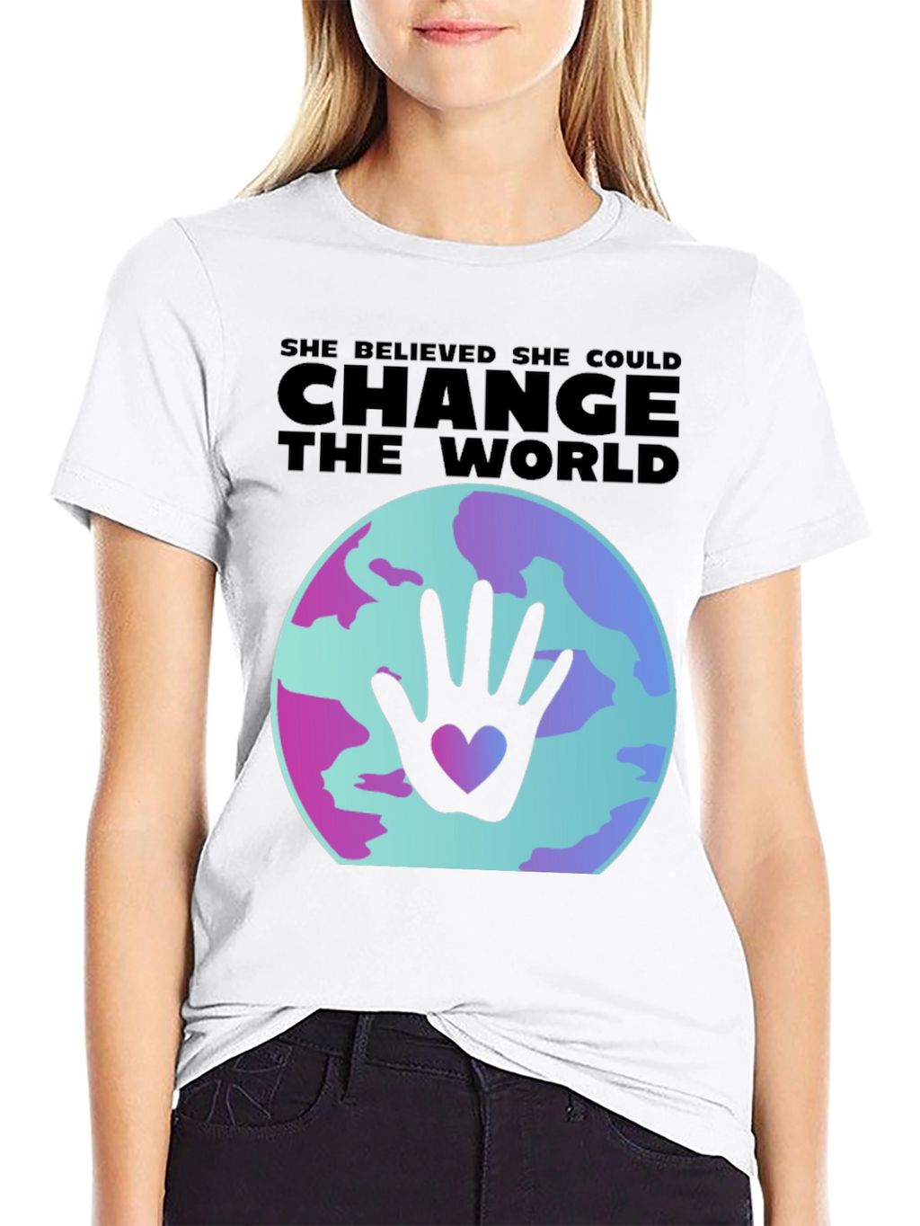 She Believed Change Could World Graphic Tee