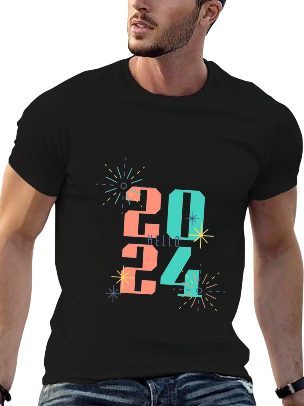 Festive 2024 New Year Celebration Graphic Tee