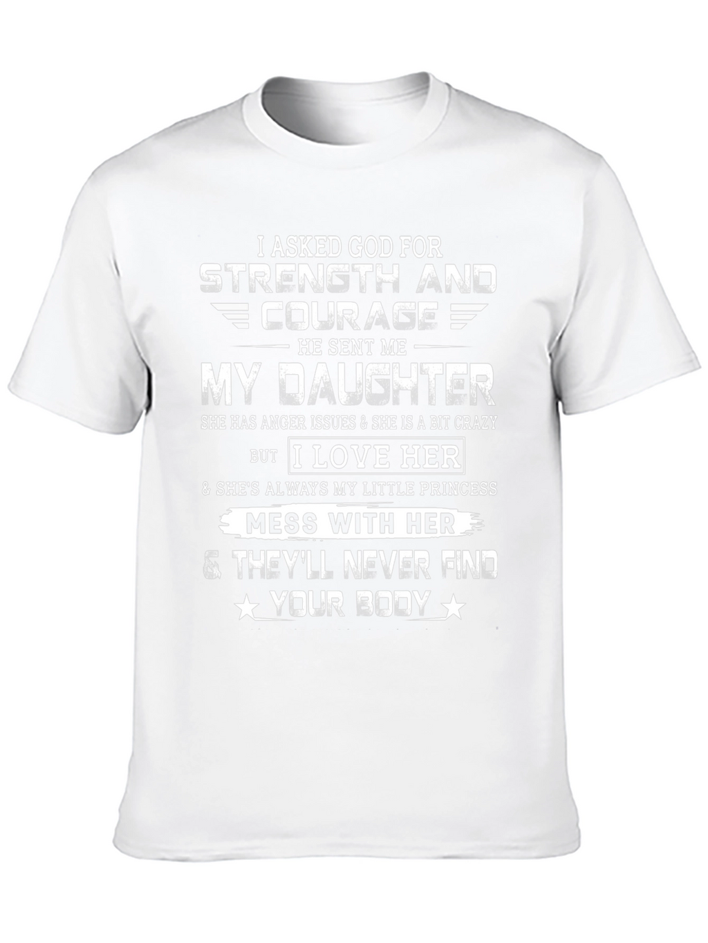 I Asked God For Strength & Courage T-Shirt