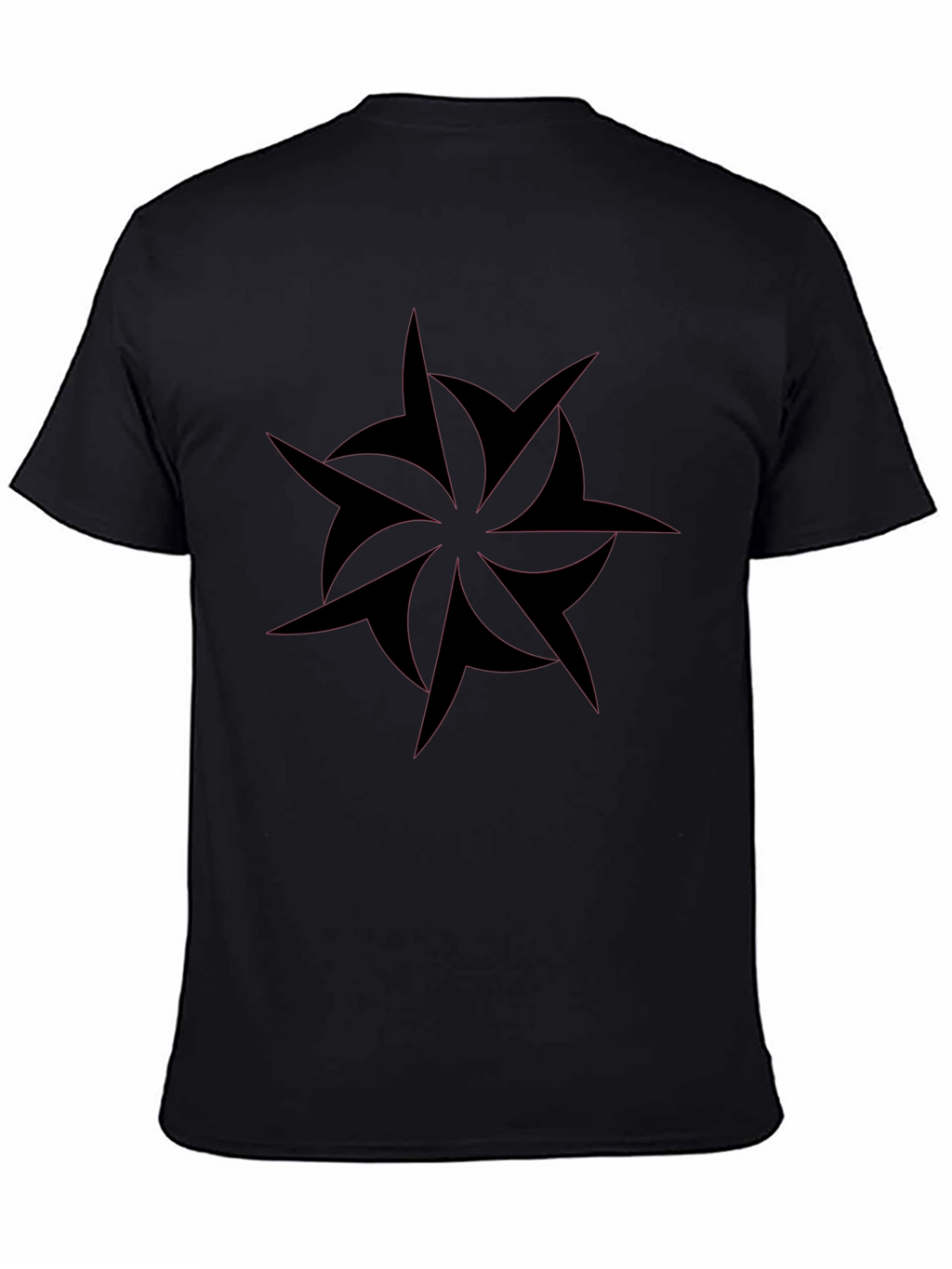 Edgy Black T-Shirt with Abstract Star Design