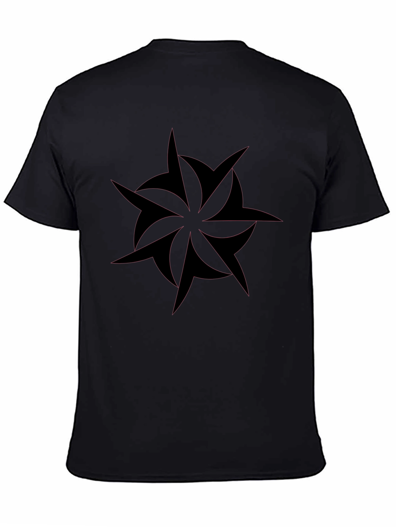 Edgy Black T-Shirt with Abstract Star Design