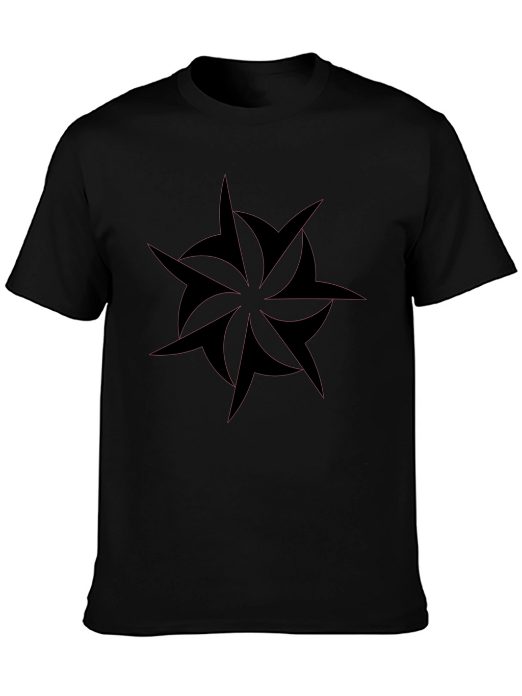 Edgy Black T-Shirt with Abstract Star Design