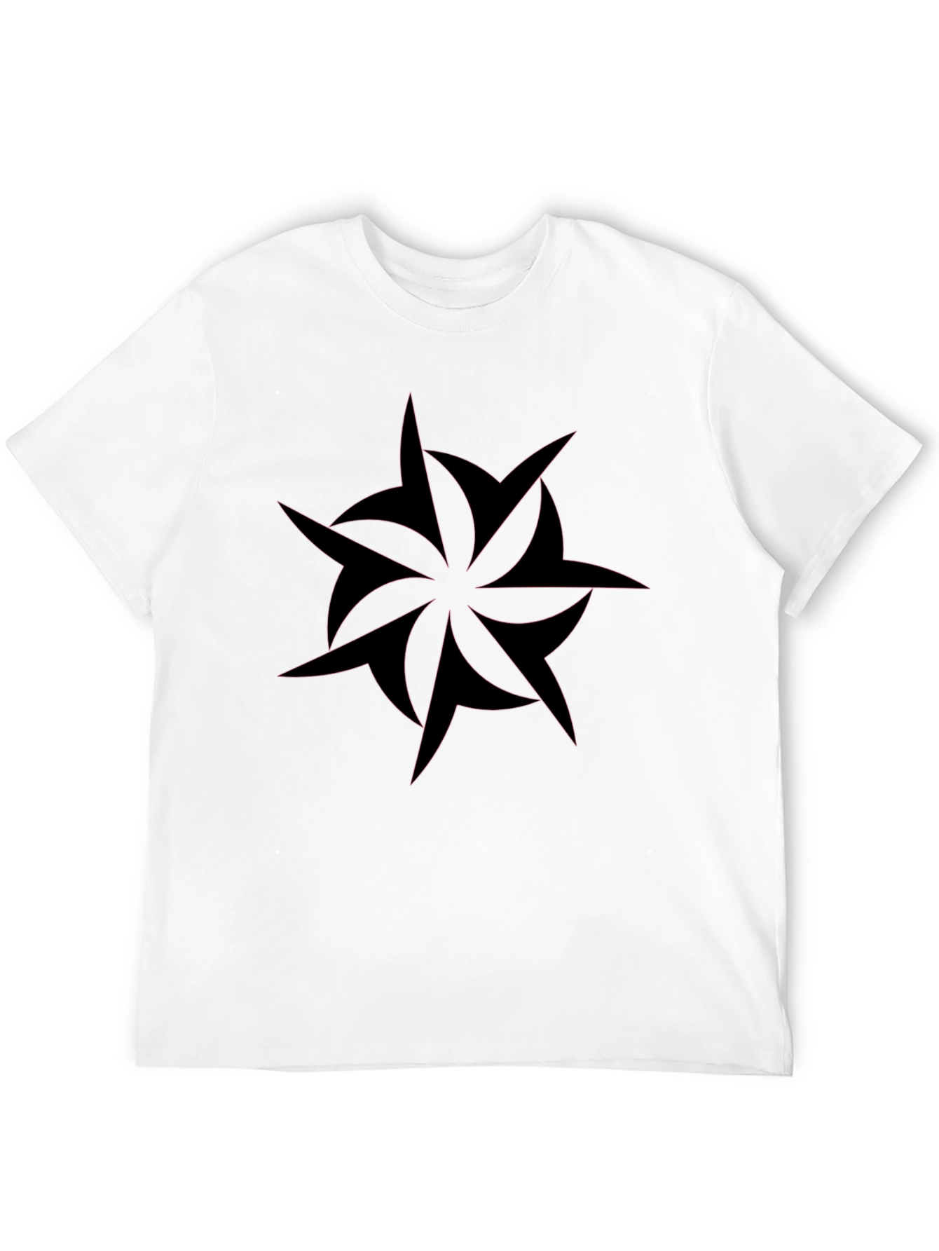 Edgy Black T-Shirt with Abstract Star Design