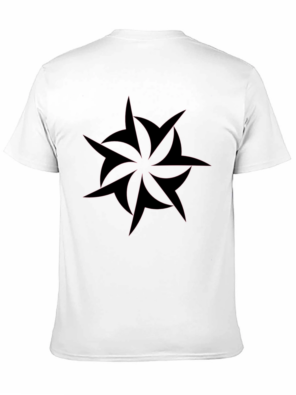 Edgy Black T-Shirt with Abstract Star Design