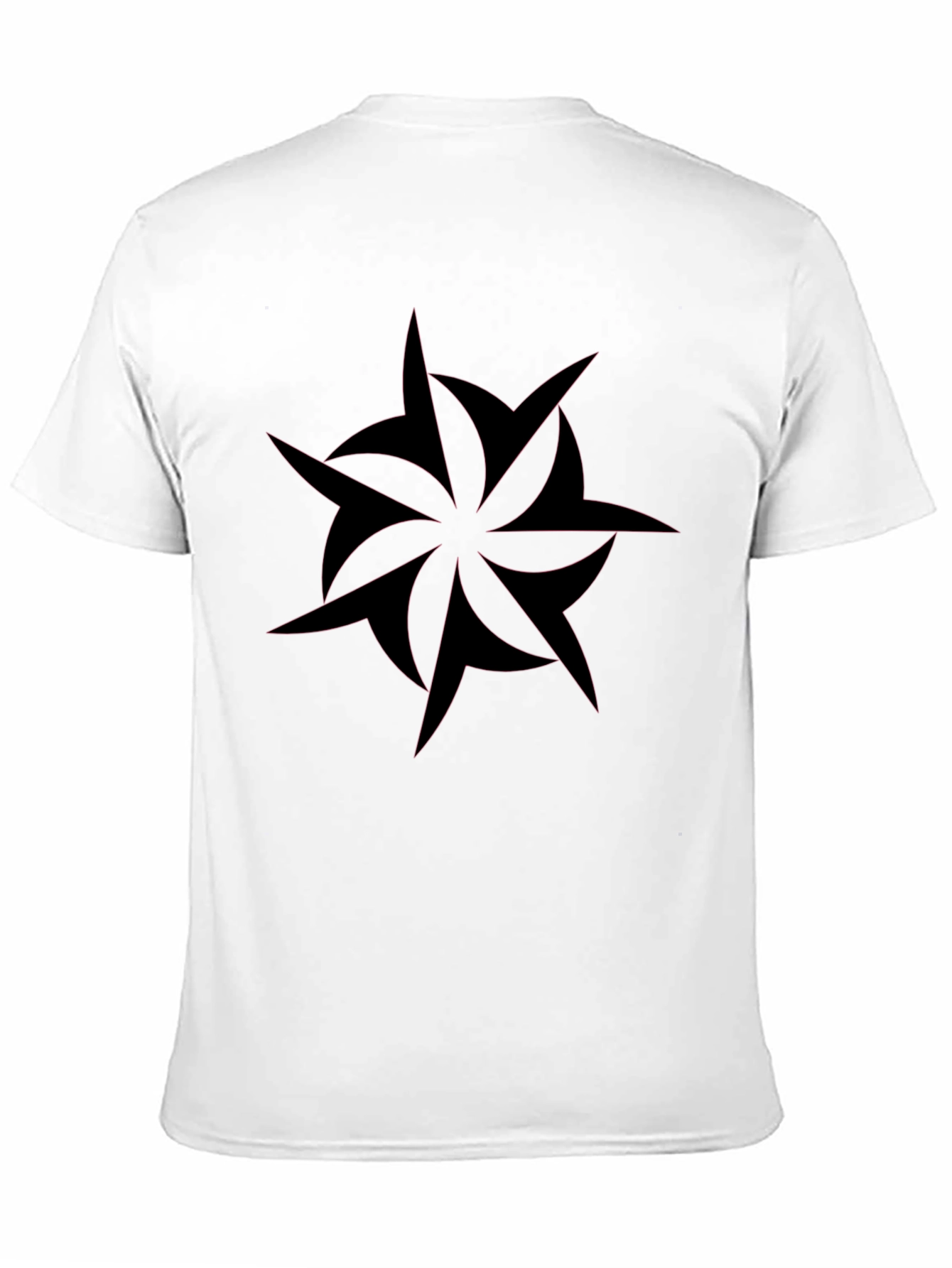 Edgy Black T-Shirt with Abstract Star Design