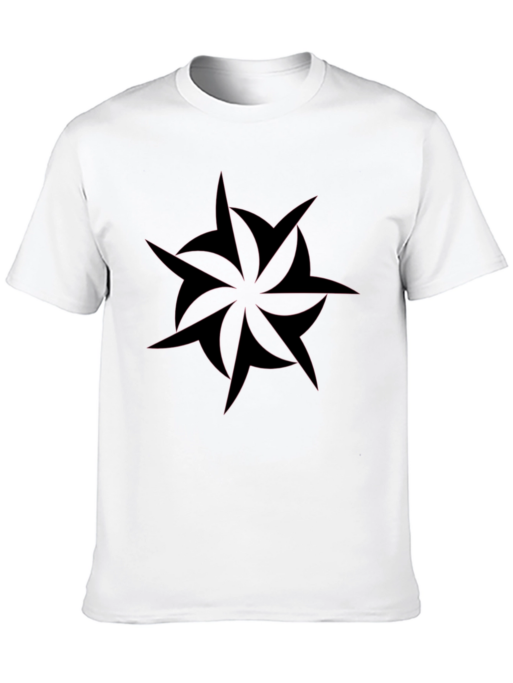 Edgy Black T-Shirt with Abstract Star Design