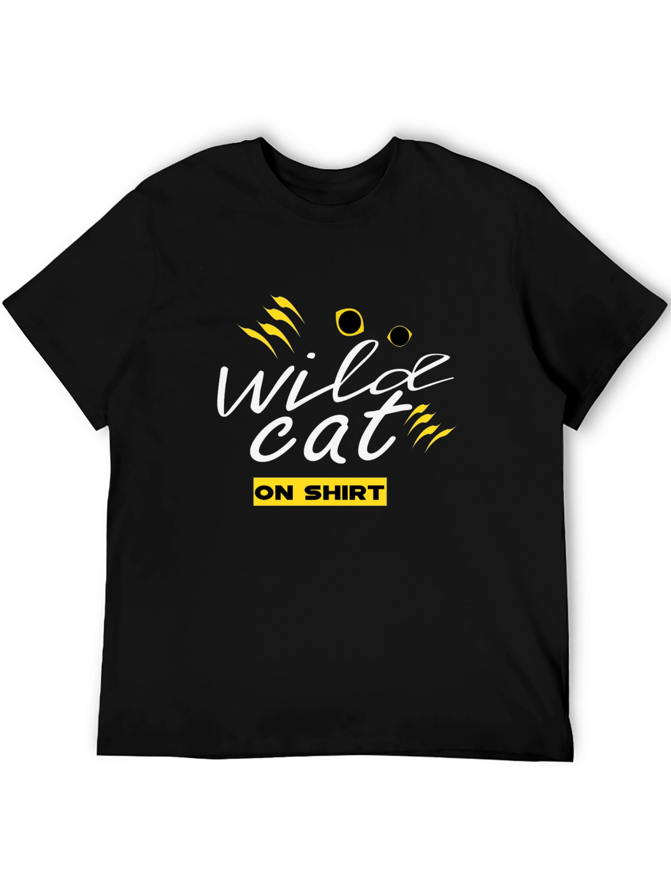 Wildcat Graphic Tee - Black Crew Neck T-Shirt
