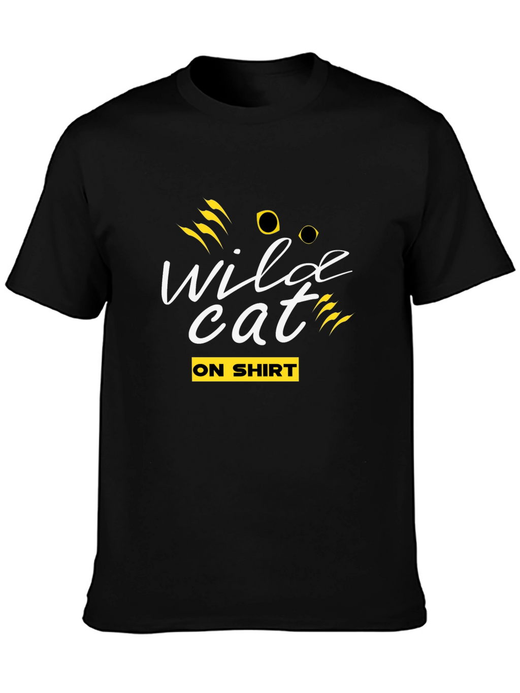 Wildcat Graphic Tee - Black Crew Neck T-Shirt