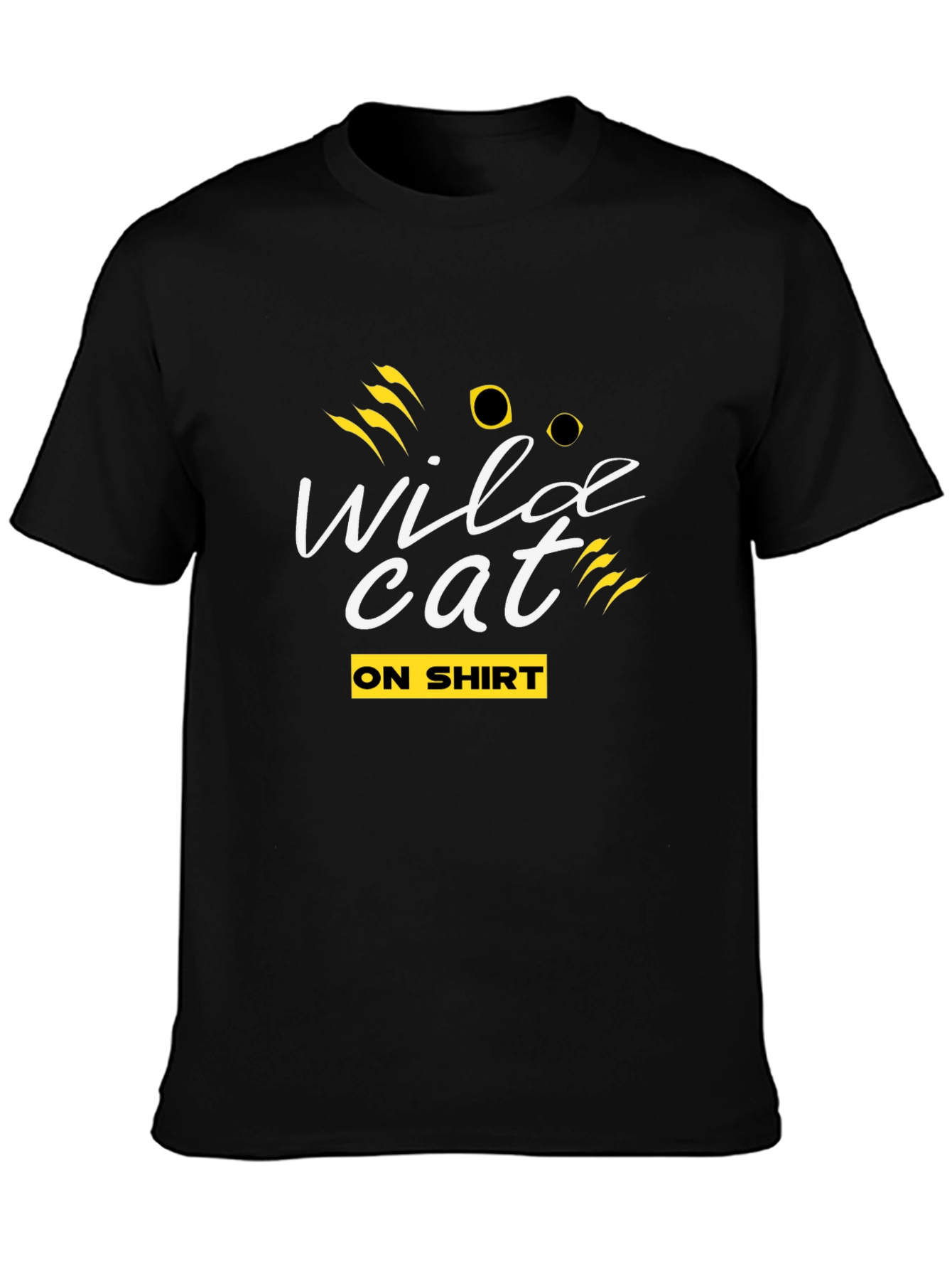 Wildcat Graphic Tee - Black Crew Neck T-Shirt