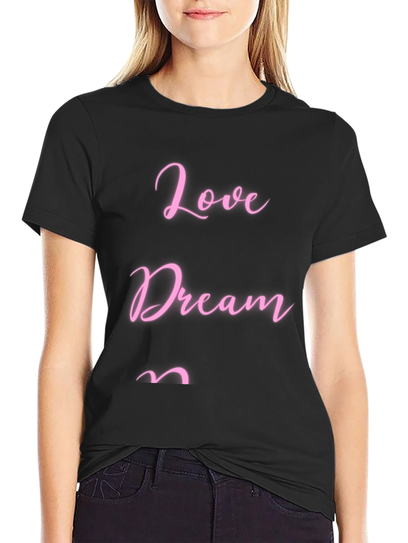 Love Dream T-Shirt - Stylish Black Tee