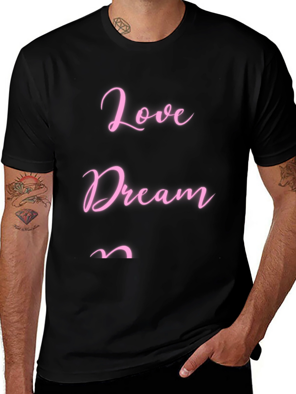 Love Dream T-Shirt - Stylish Black Tee