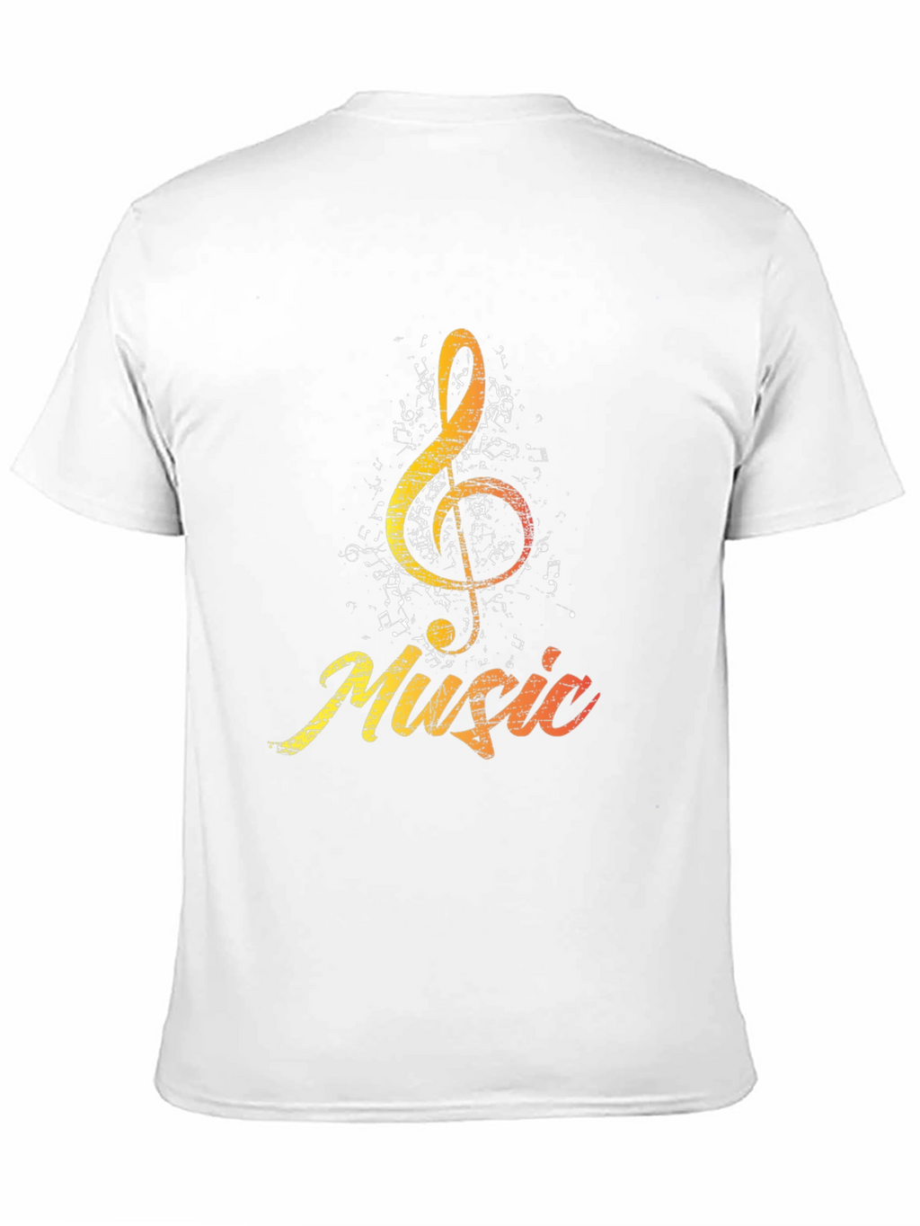 Music Treble Clef Graphic Tee - Black Cotton Shirt