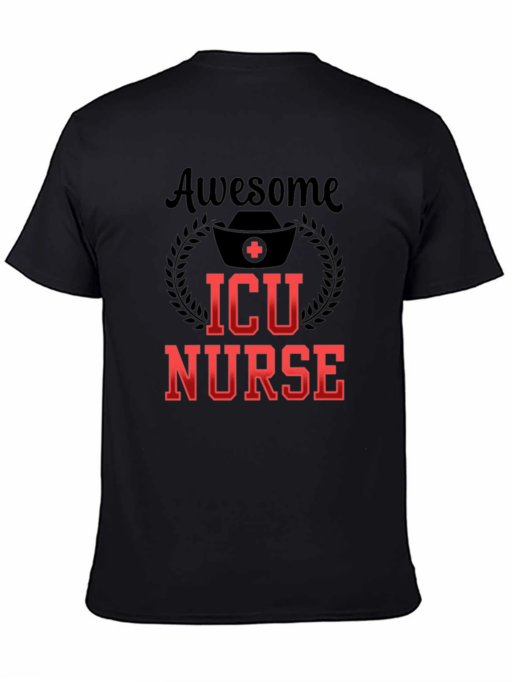Awesome ICU Nurse Graphic Tee - Black