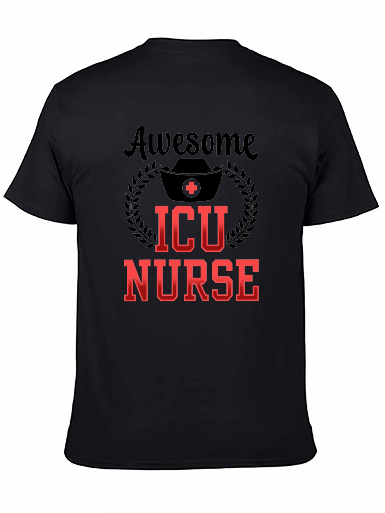 Awesome ICU Nurse Graphic Tee - Black