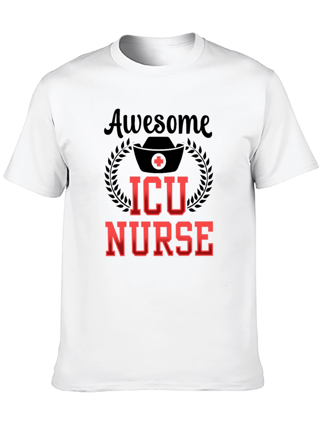 Awesome ICU Nurse Graphic Tee - Black
