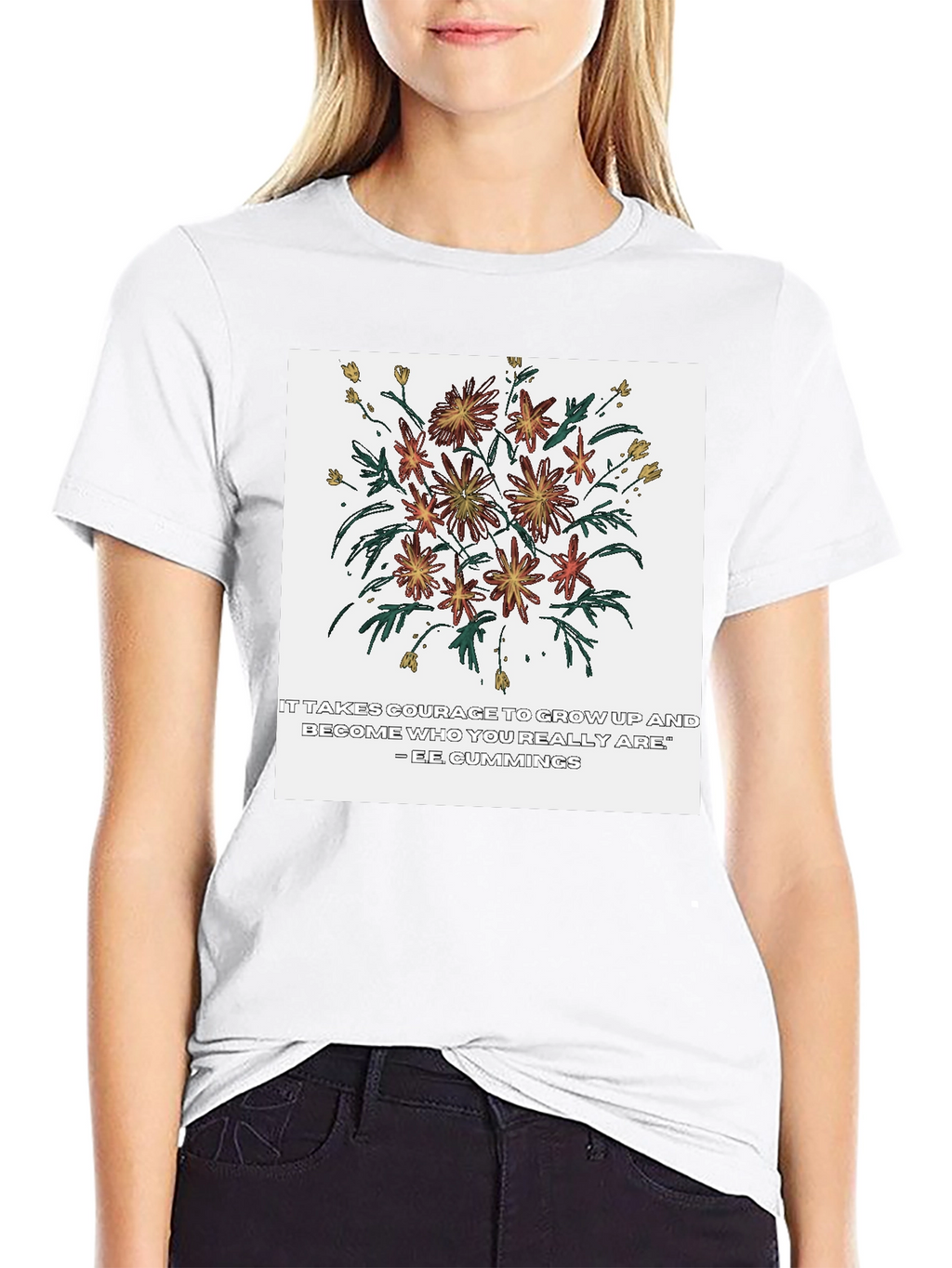 Courage Flower Graphic Tee