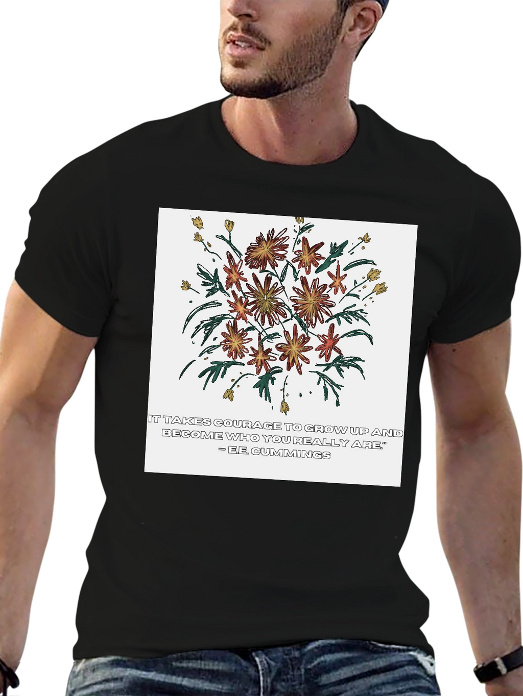 Courage Flower Graphic Tee