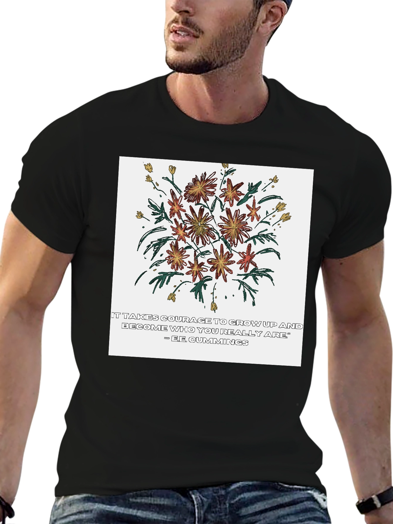 Courage Flower Graphic Tee
