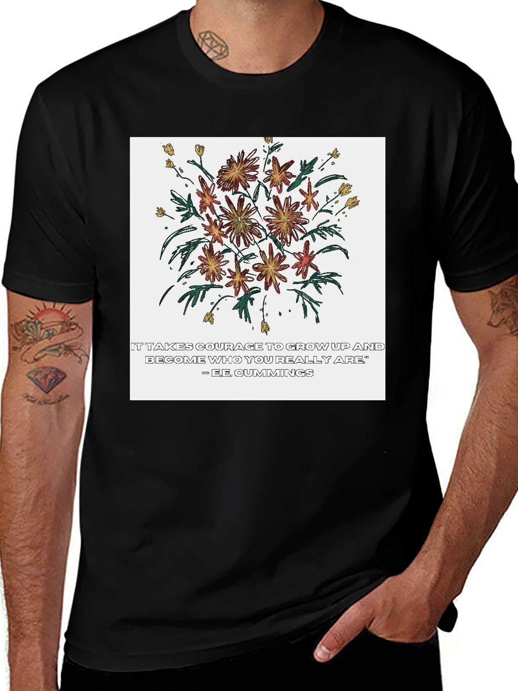 Courage Flower Graphic Tee