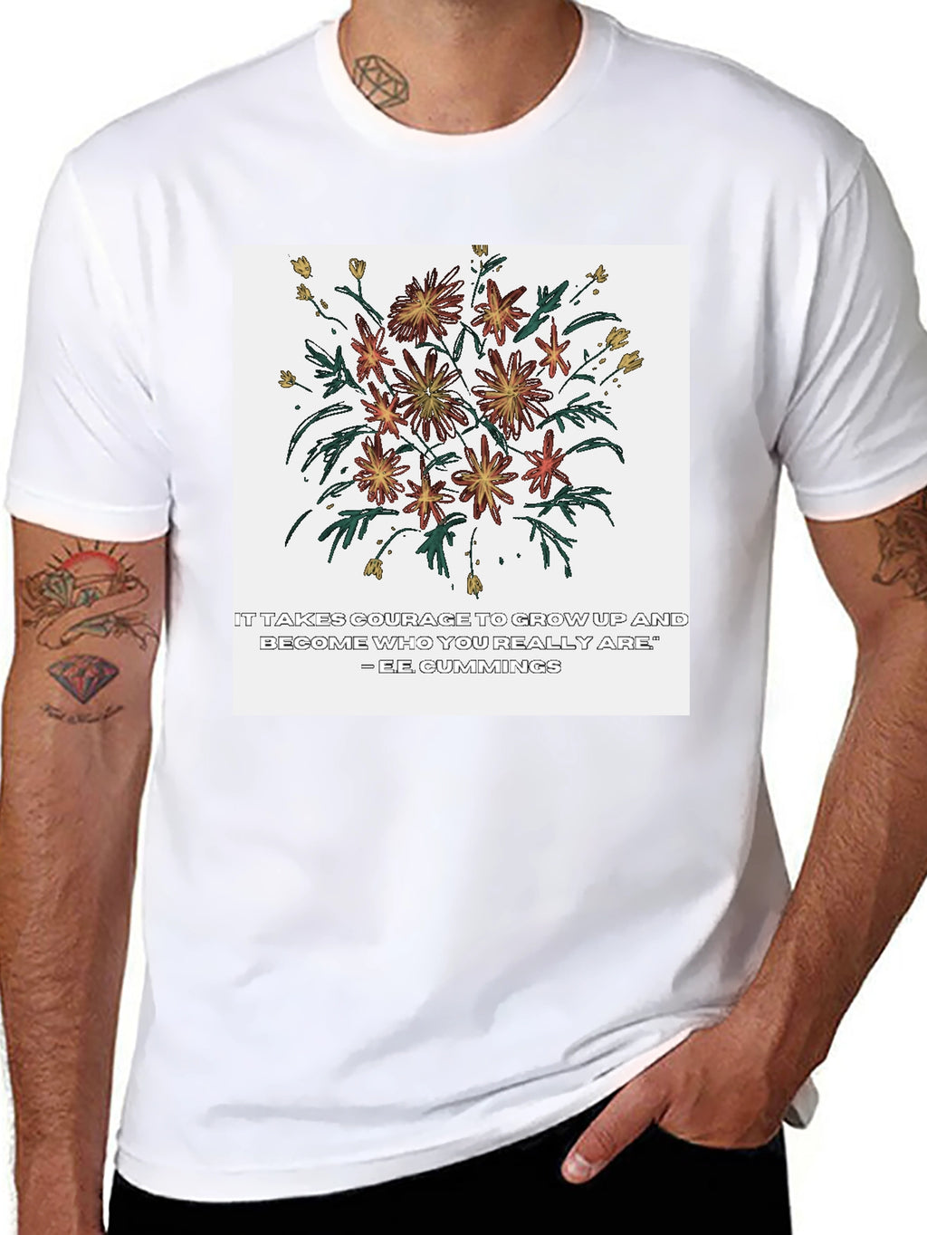 Courage Flower Graphic Tee
