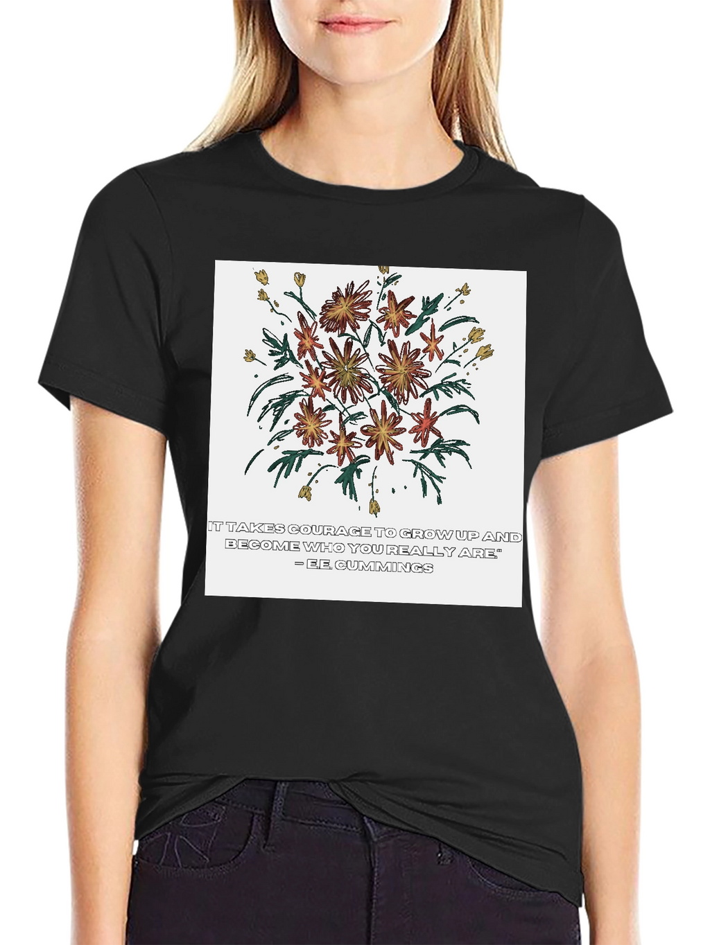 Courage Flower Graphic Tee