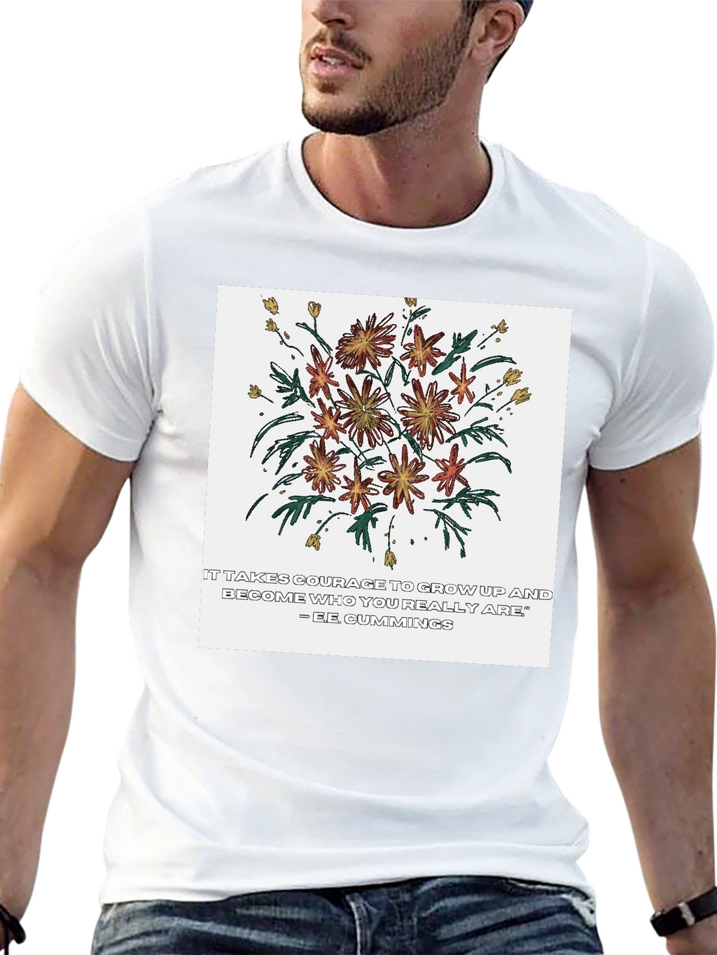Courage Flower Graphic Tee