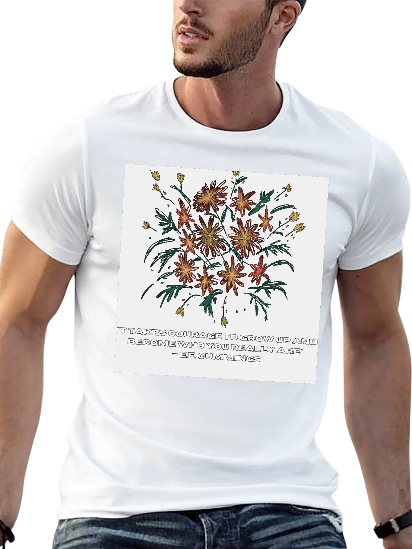 Courage Flower Graphic Tee