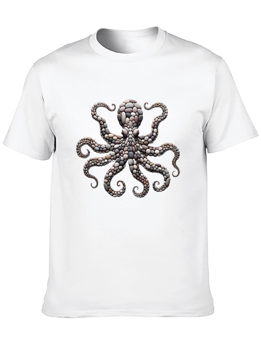 Octopus Stone Art Graphic Tee - Premium Comfort