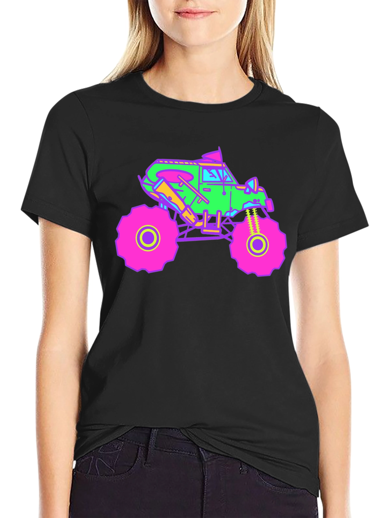 Vibrant Monster Truck Graphic T-Shirt