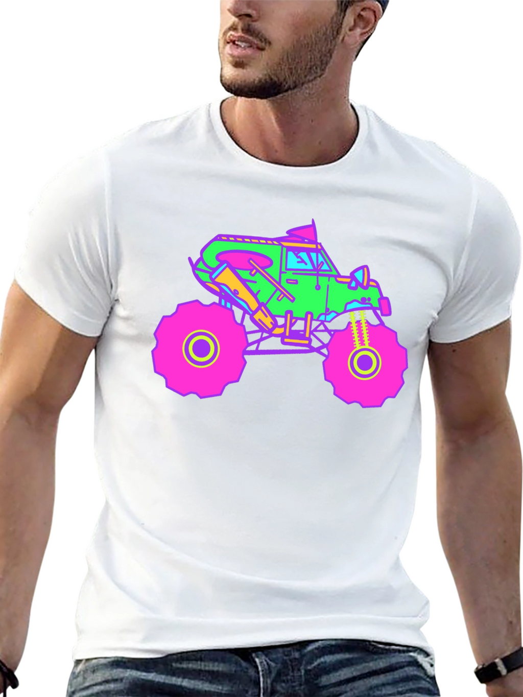 Vibrant Monster Truck Graphic T-Shirt
