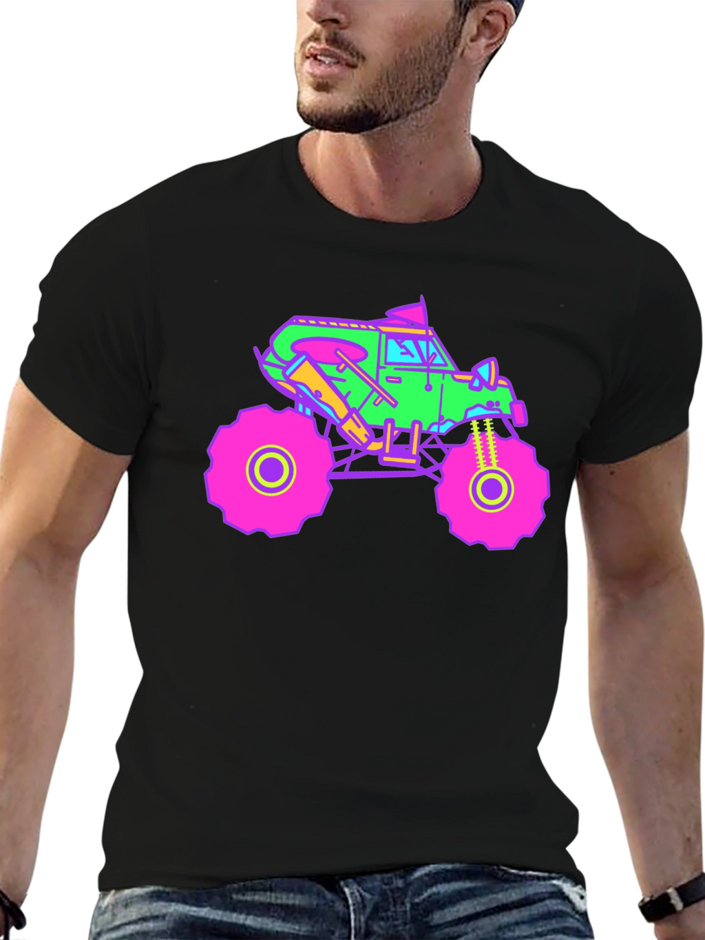 Vibrant Monster Truck Graphic T-Shirt