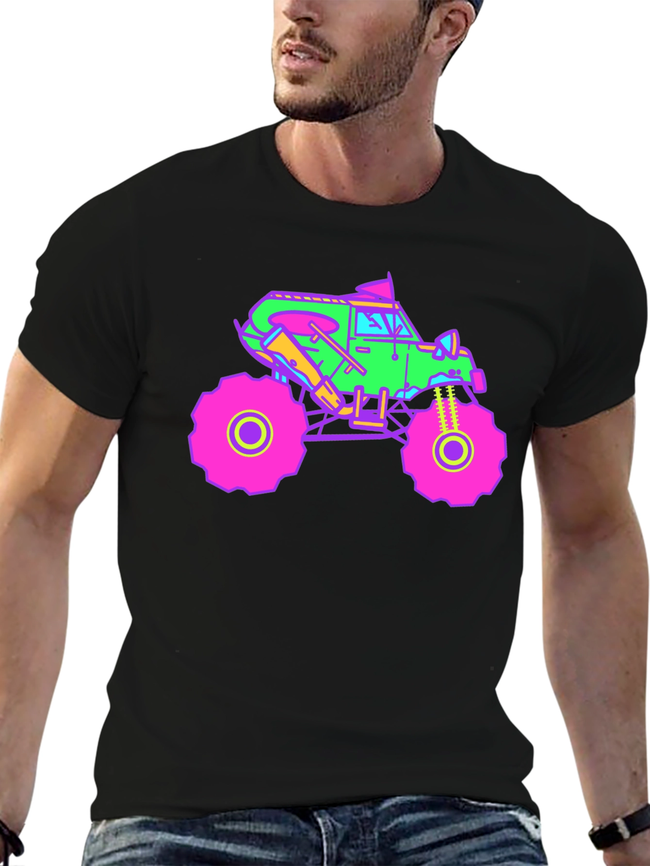 Vibrant Monster Truck Graphic T-Shirt