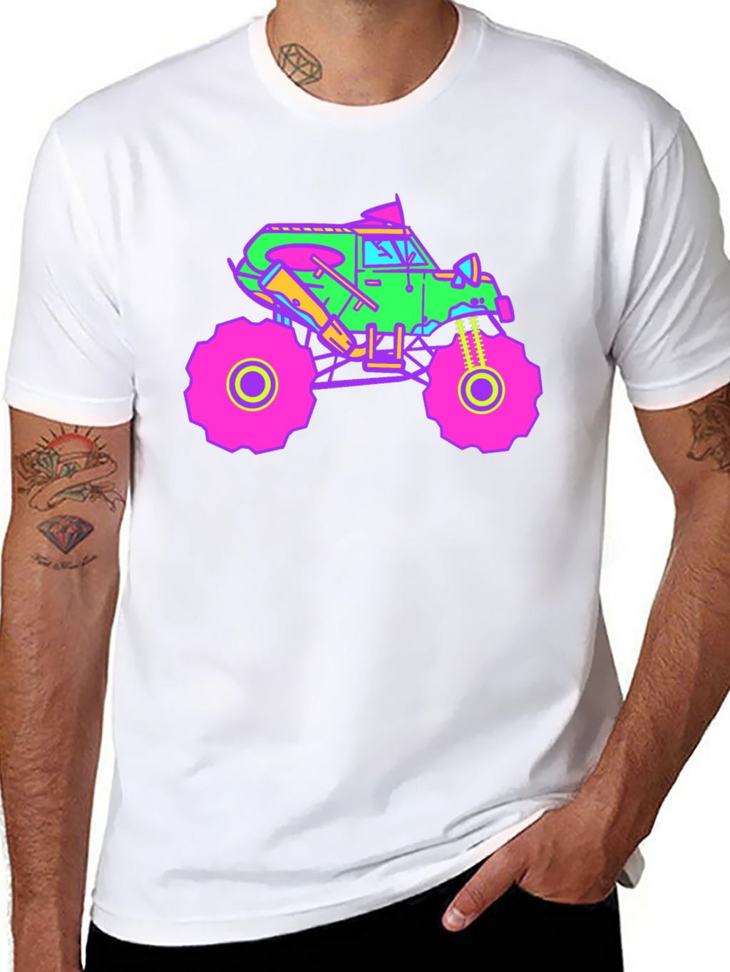 Vibrant Monster Truck Graphic T-Shirt