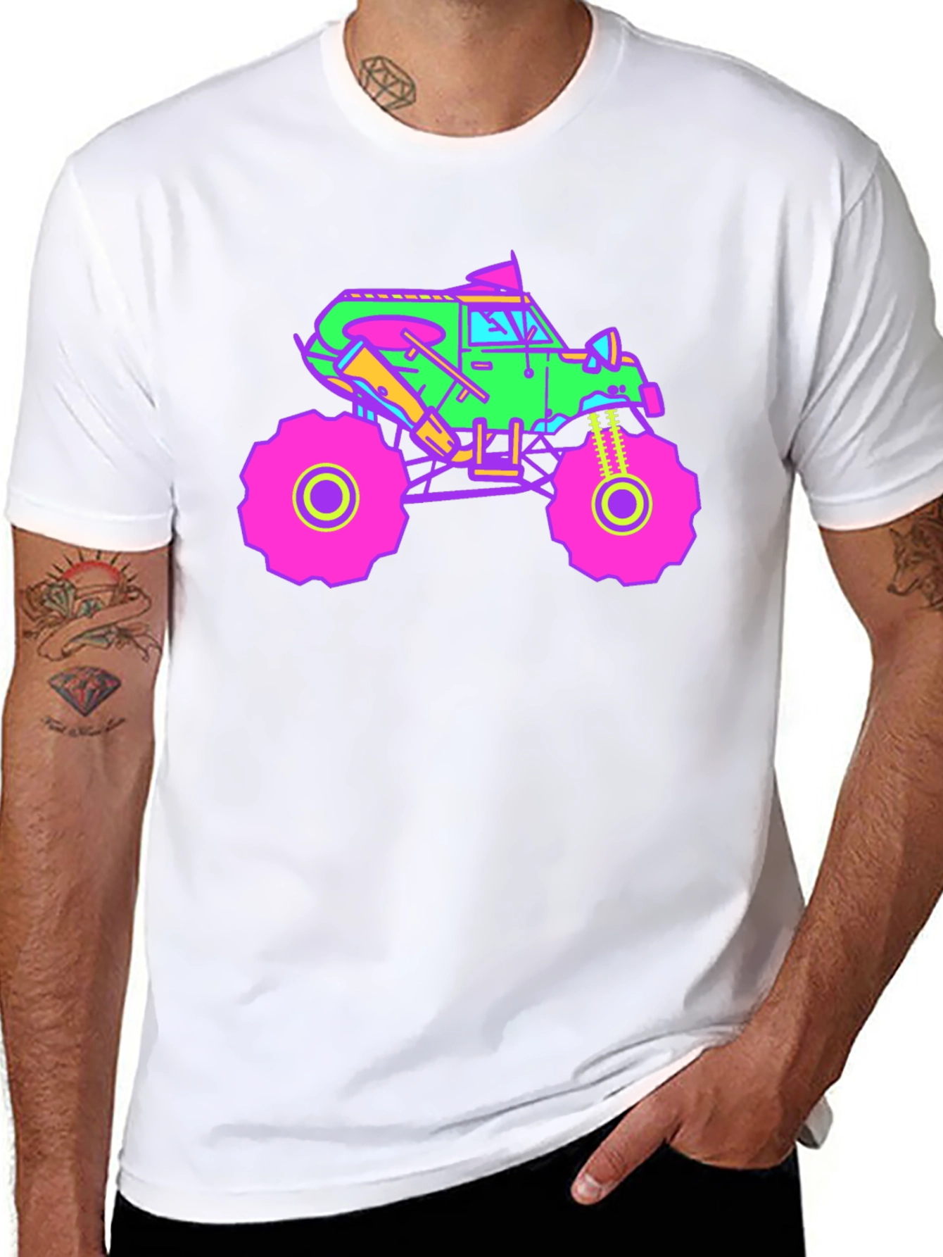 Vibrant Monster Truck Graphic T-Shirt