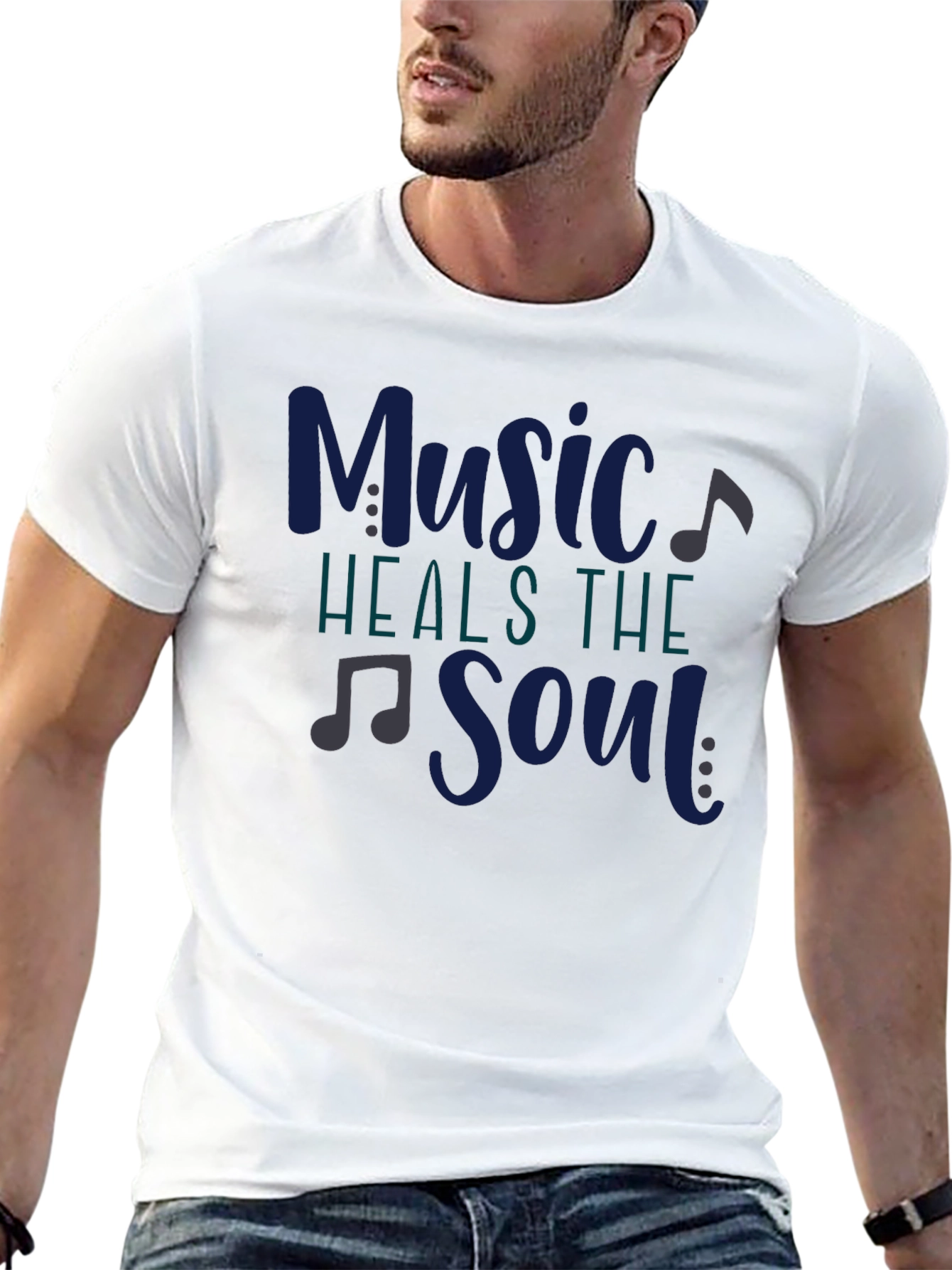 Music Heals the Soul Graphic Tee - Black