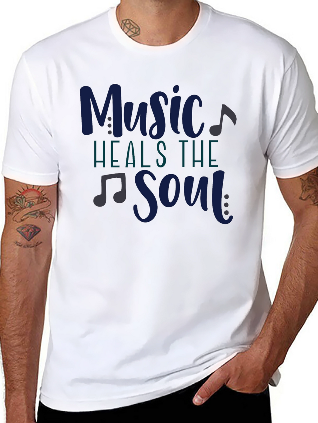Music Heals the Soul Graphic Tee - Black