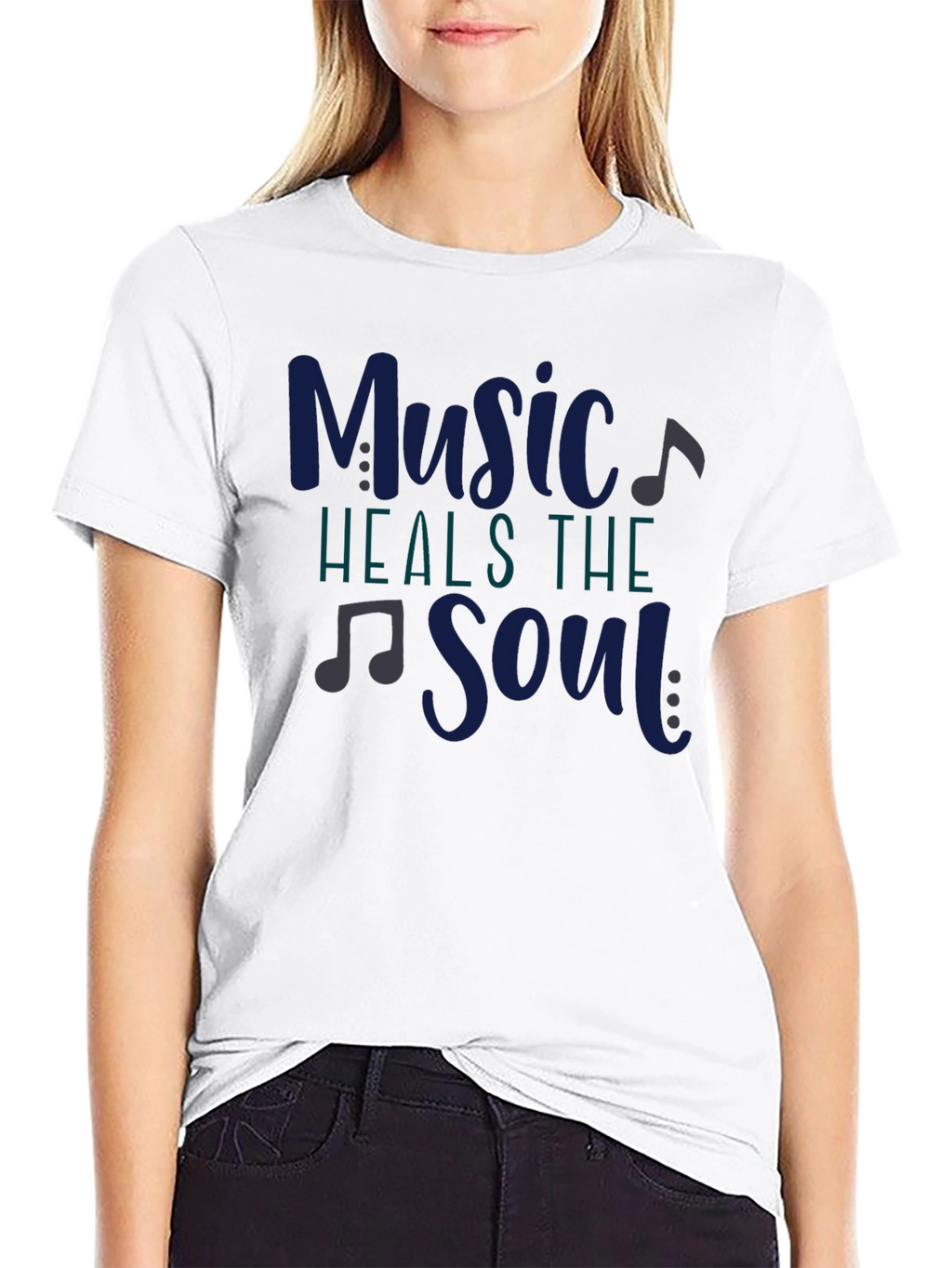 Music Heals the Soul Graphic Tee - Black
