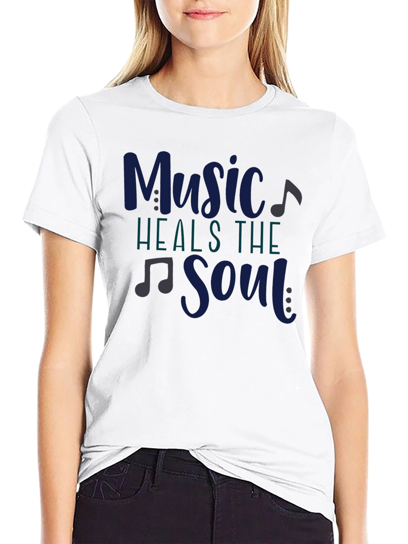 Music Heals the Soul Graphic Tee - Black